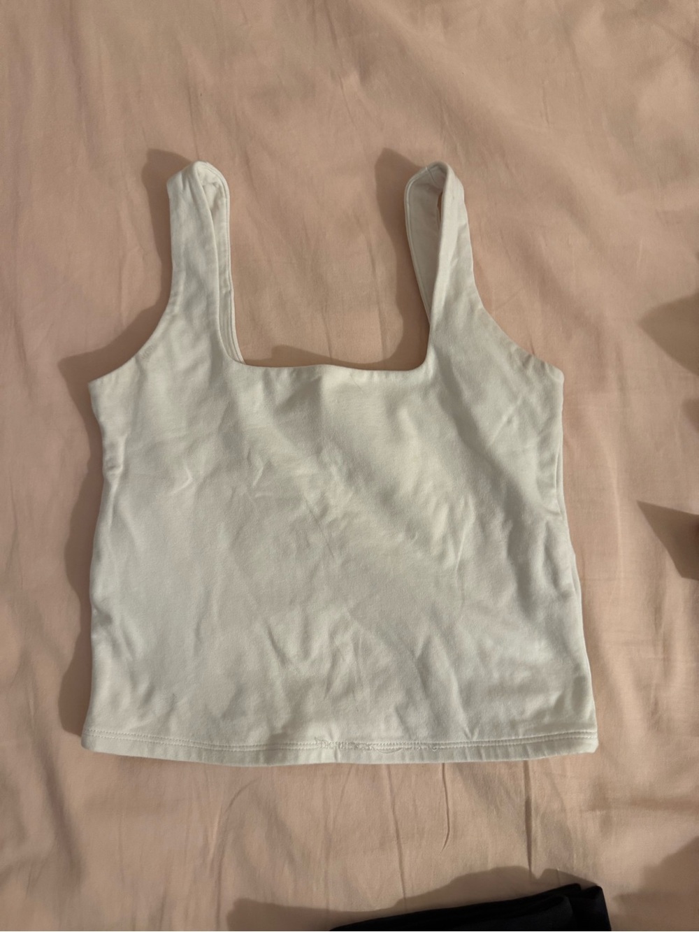 Abercrombie & Fitch White Square Neck Crop Tank